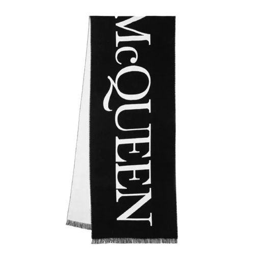 Alexander McQueen Classic Logo Scarf - Wool - Black Black 