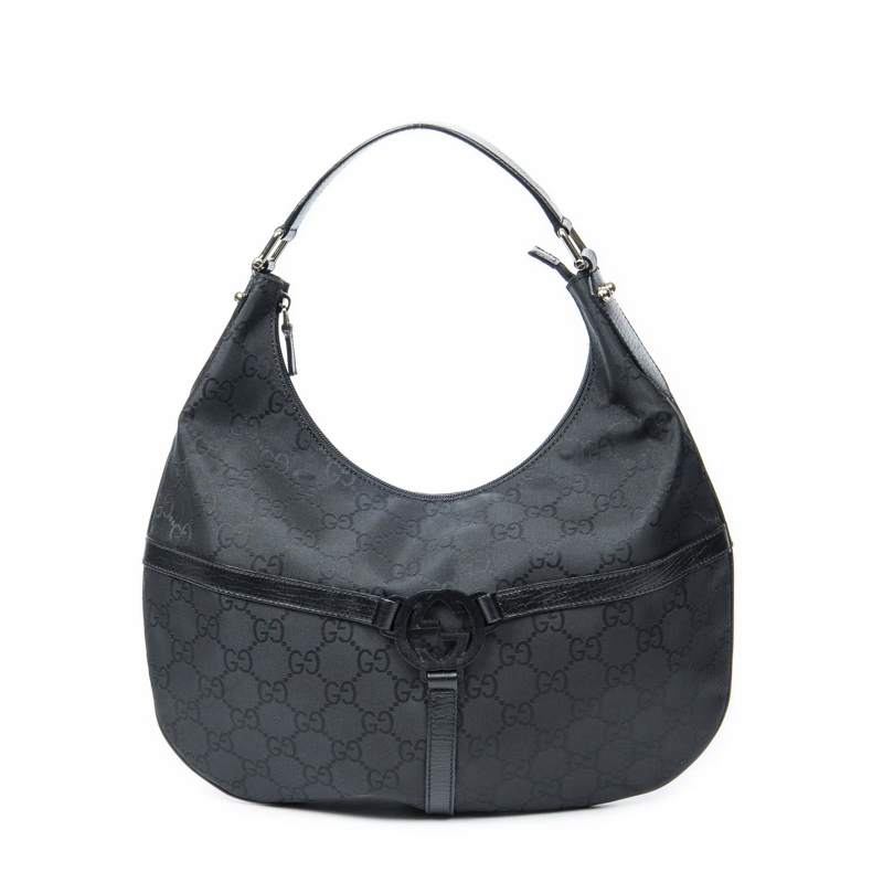 Gucci Crossbody Bag Reins Hobo schwarz
