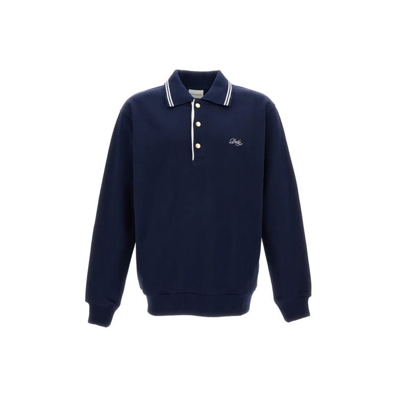 Drôle De Monsieur Polo shirt Navy Blue Long-Sleeved Polo Shirt Blue