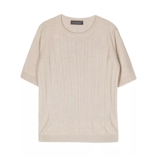 Lorena Antoniazzi Beige Purl-Knit Top Grey 