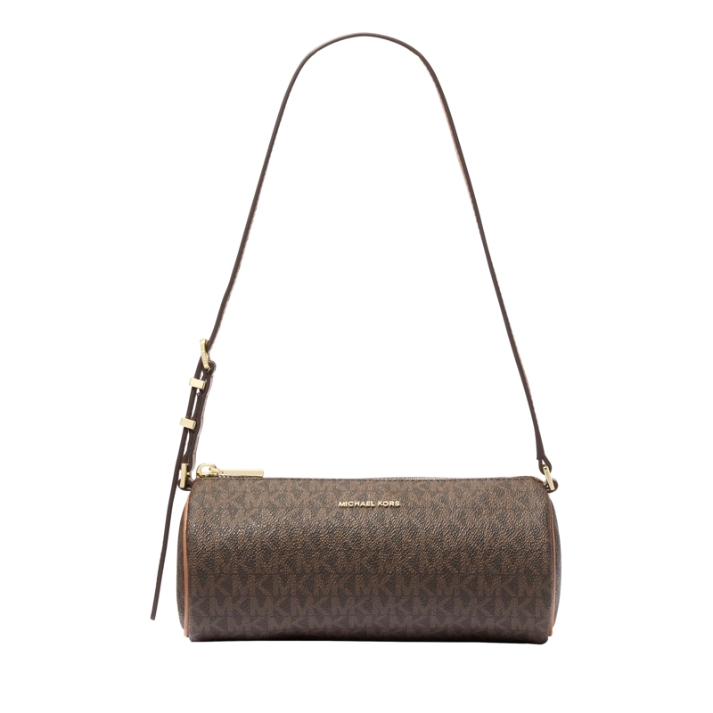 MICHAEL Michael Kors Pochette Sm Barrel Pouchette Brn/acorn