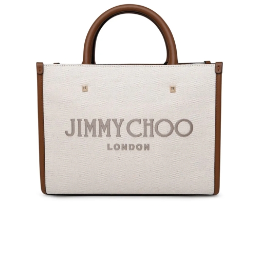 Jimmy Choo Avenue Bag In Ivory Fabric Neutrals Fourre-tout