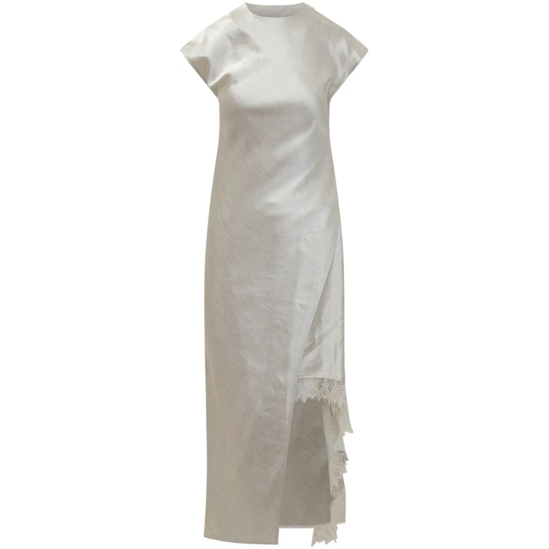 J.W.Anderson Maxikleid Abito Asimmetrico weiß