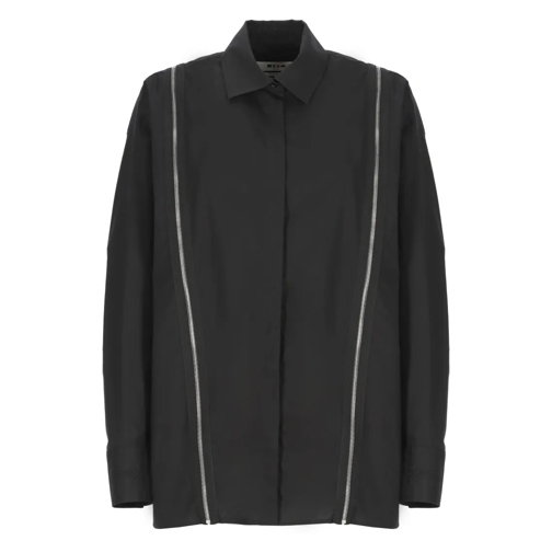 MSGM Cotton Shirt Black Camicie