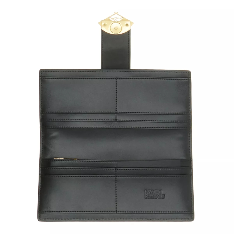 Karl Lagerfeld Portemonnaie mit Überschlag K/Signature Fan Lg Tote Black(Image 5)