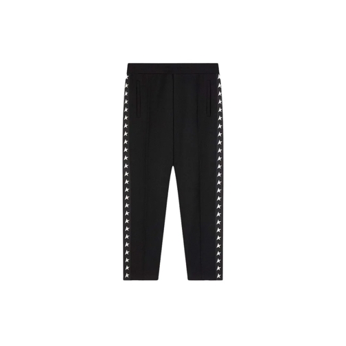 Golden Goose Jogginghosen Men's Black Joggers With White Stars On The Sides Black