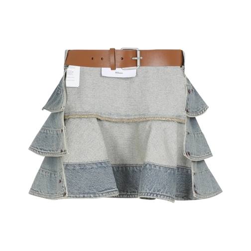 Moschino Light Blue Cotton Skirt Blue Jupes JeanS