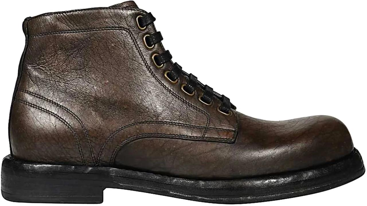 Thumbnail - Dolce&Gabbana Stiefel - Dolce & Gabbana Leather Boots - Gr. 41,5 (EU) - in Braun - für Damen