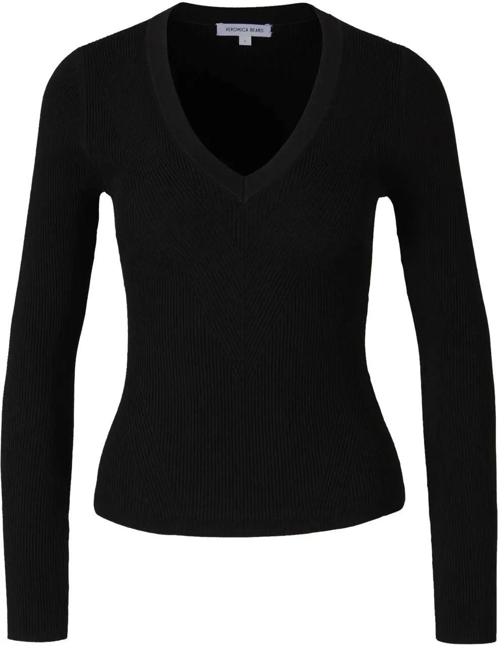 Thumbnail - VERONICA BEARD - Ribbed Knit Sweater - Größe S - black