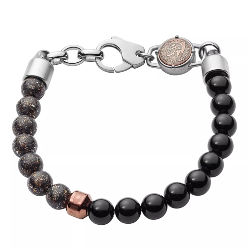 Diesel Stainless-Steel and Agate Bracelet Silver Armband