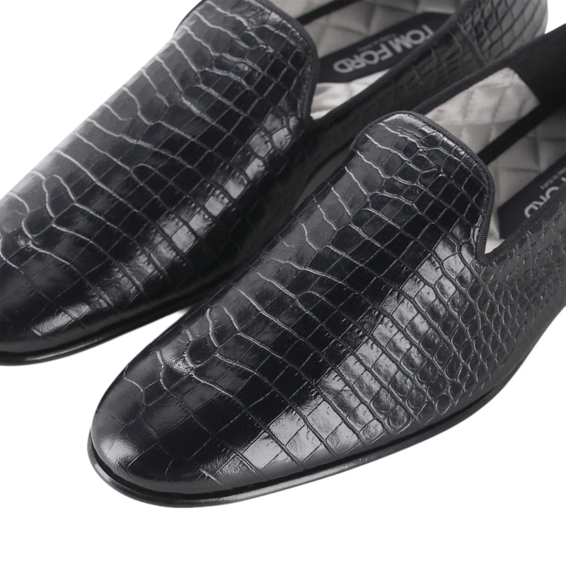 Tom Ford Schnürschuhe Loafers aus Leder schwarz(Image 4)