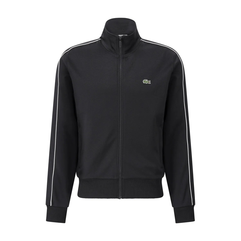 Lacoste Hemd Sweatjacke mit Logo Applikation Schwarz