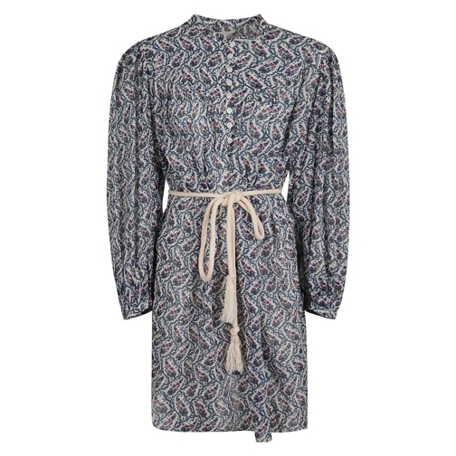 Etoile Isabel Marant Mini Dress With Floral Print And Belt Multicolor Mini robes