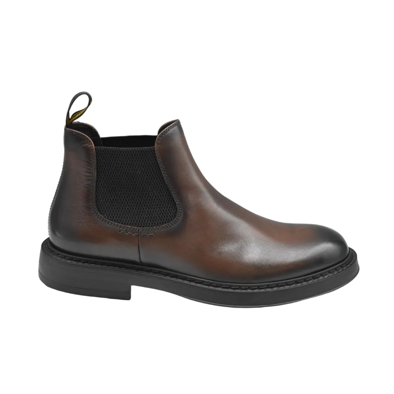 Doucal's Stiefel Brown Leather Ankle Boots Black