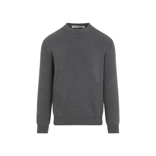 Golden Goose Cotton Logo Crewneck Grey Maglione