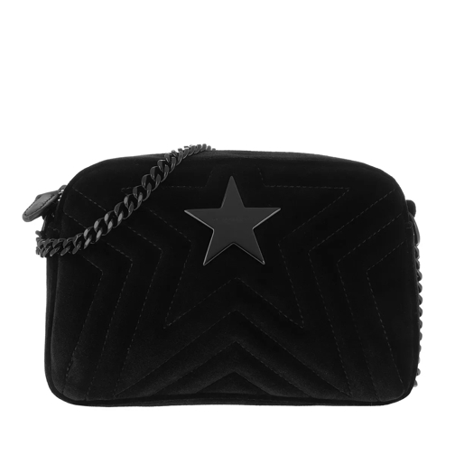 Stella McCartney Stella Star Matelassé Mini Camera Bag All Black Marsupio per fotocamera