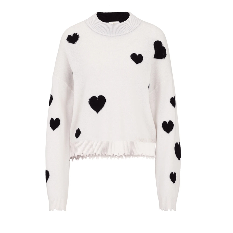 Princess goes Hollywood Pullover Pullover mit Schmucksteinen und Cashmere offwhite