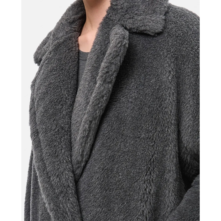 Maxi teddy coat black online