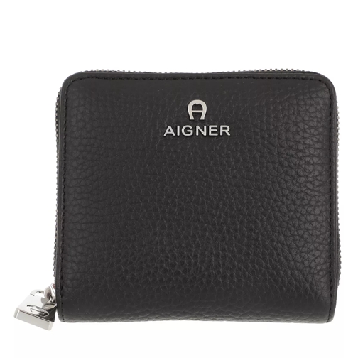 AIGNER Ivy Black Portemonnaie mit Zip-Around-Reißverschluss