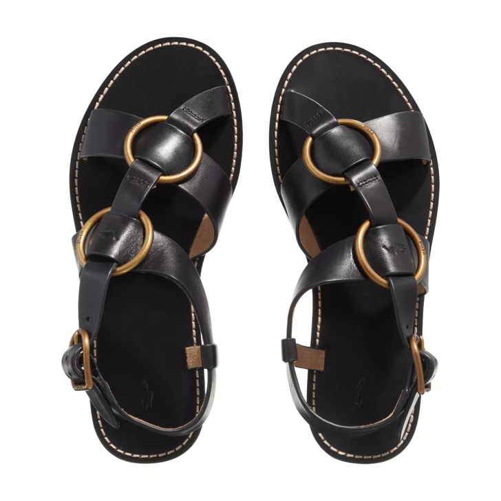 Polo Ralph Lauren Plo Rng Flat Sandal Black Sandal