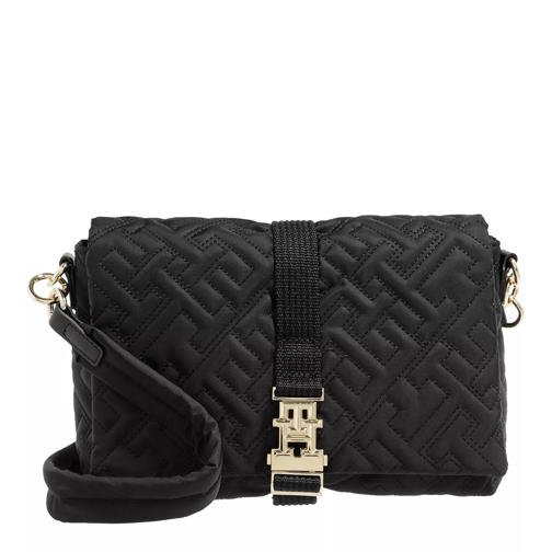 Tommy Hilfiger Th Flow Flap Crossover Black Crossbody Bag