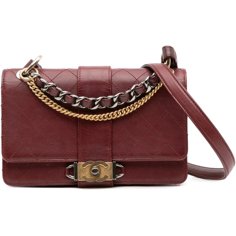 Chanel Sac à bandoulière CC Stitched Calfskin Chain Flap rot