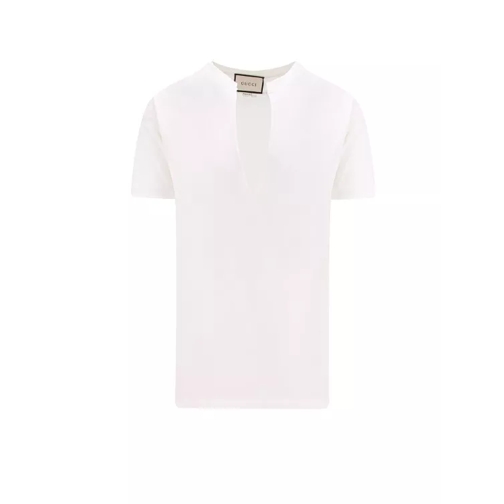 Gucci Cotton T-Shirt With Back Logo Print White 