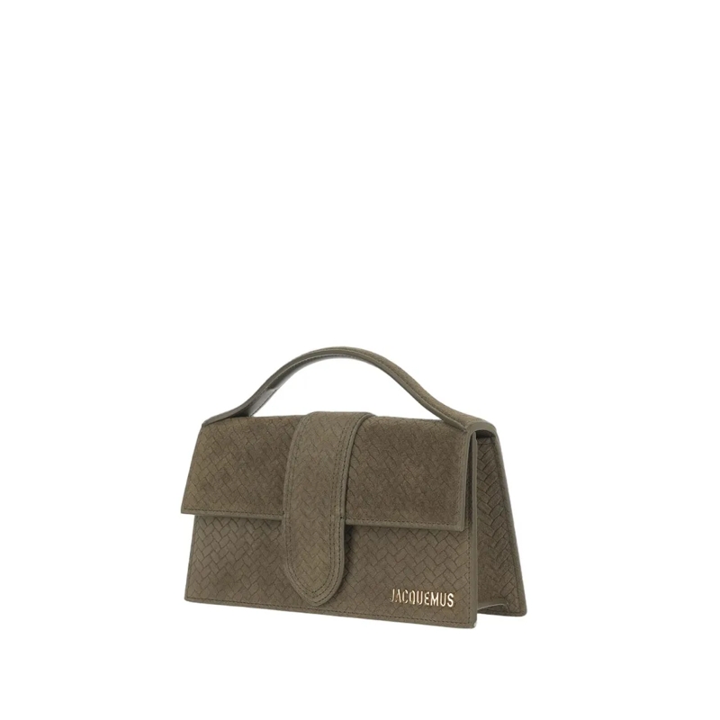 Jacquemus Sac à bandoulière Structured Suede Leather Le Bambino Bag Grey(Image 2)