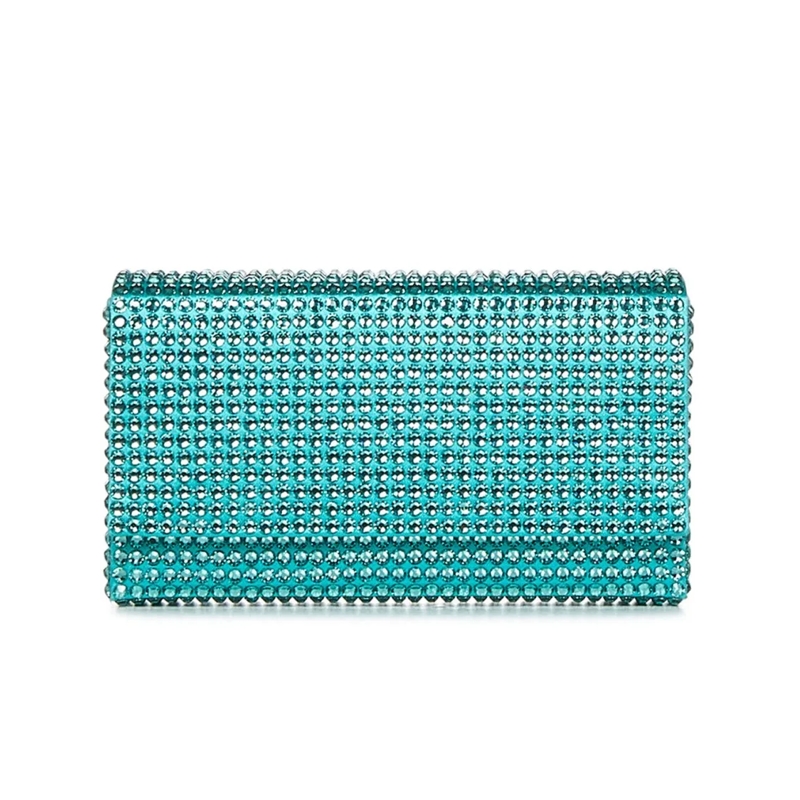 Amina Muaddi Clutch Green Clutch Bag Blue