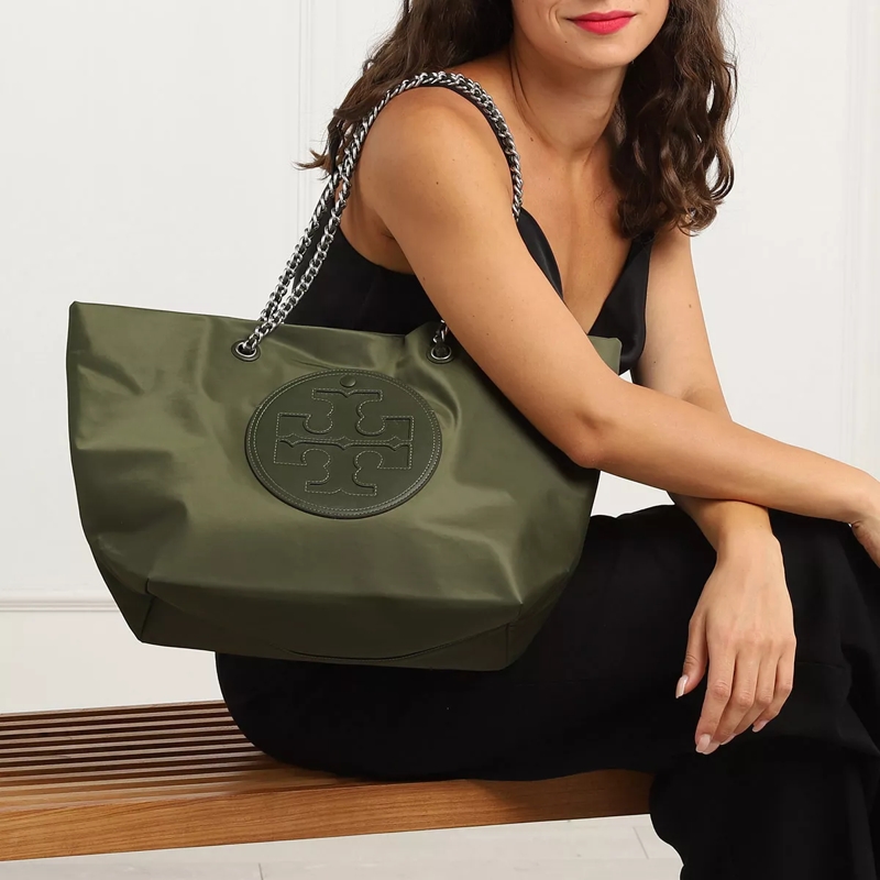 Tory Burch Shopper Ella Chain Tote Olive Green(Image 2)