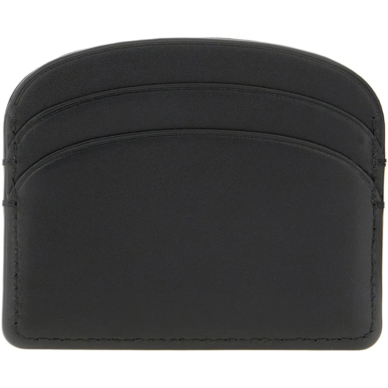 A.P.C. Kaartenhouder porte-cartes demi-lune black schwarz
