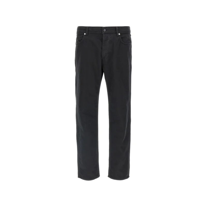 Stone Island Jeans Classic Straight-Leg Cotton Trousers Black