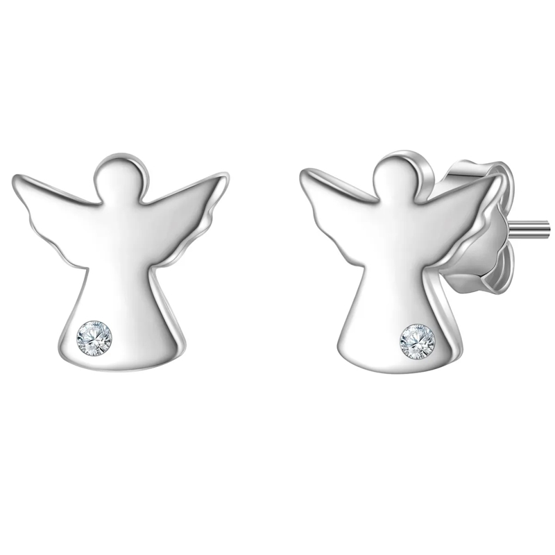 Glanzstücke München Ohrstecker Sterling Silber Ohrstecker Lab Grown Diamond Engel silber