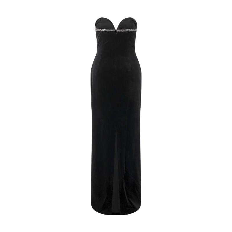 Self Portrait Maxikleid Maxikleid Black Velvet schwarz(Image 3)