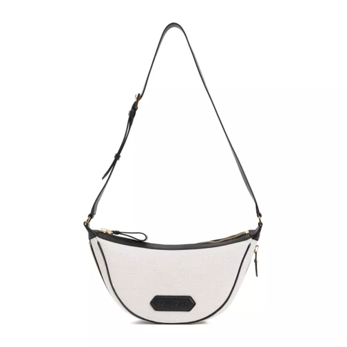 Tom Ford Messenger Beige Black Cotton Shoulder Strap White Schoudertas