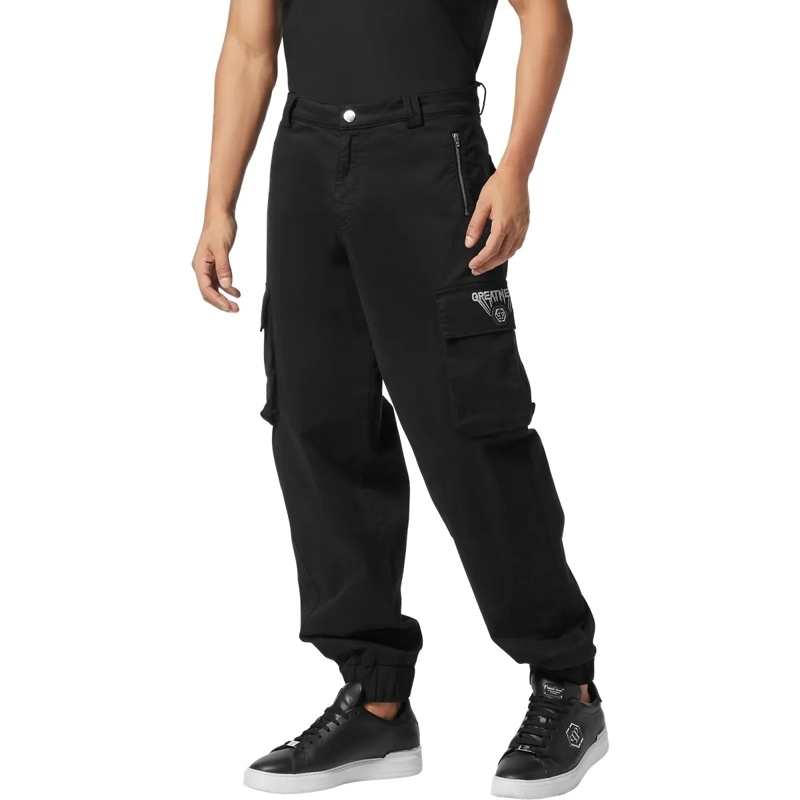 Philipp Plein Cargohose Long Trousers Cargo Fit schwarz(Image 3)