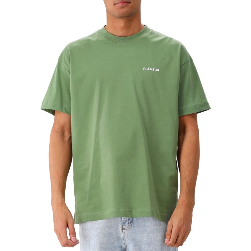 Flâneur T-shirt Logo T-Shirt | Khaki grün