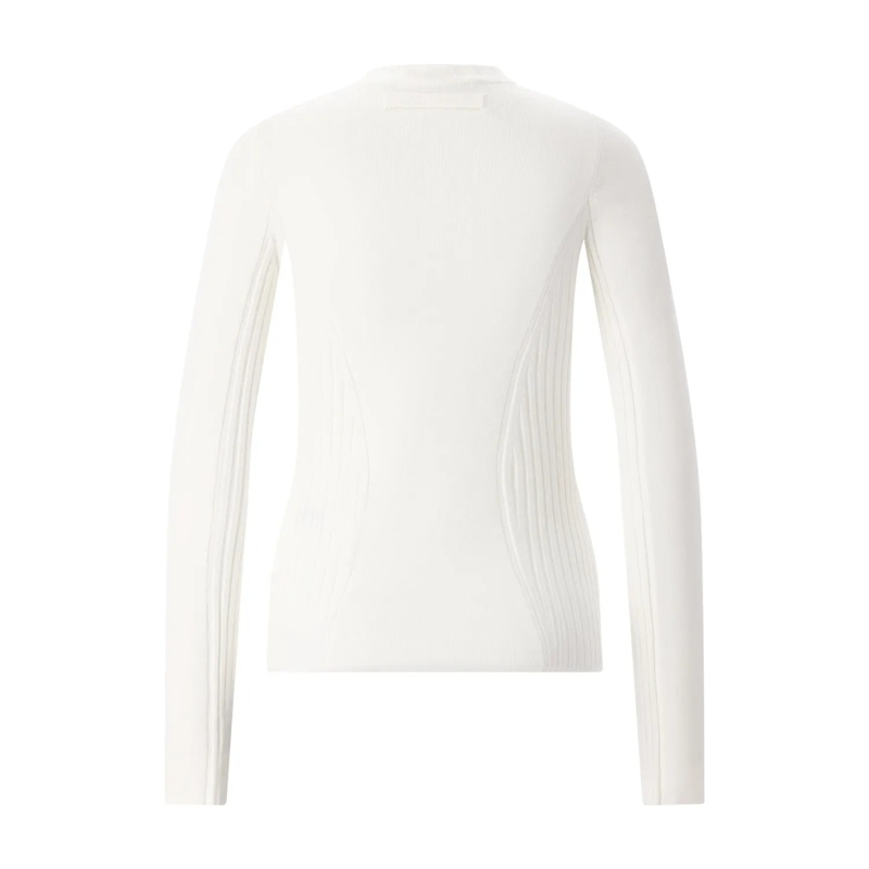 Victoria Beckham Pullover Strickpullover mit Rundhalsausschnitt weiß(Image 3)