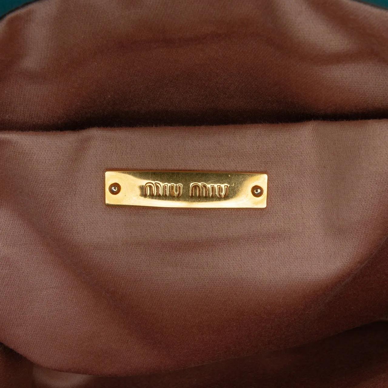Thumbnail - Miu Miu Hobo Bags - Matelasse Lambskin Shoulder Bag - Gr. unisize - in Blau - für Damen