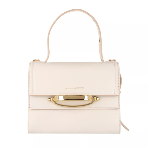 Alexander McQueen The Story Satchel Bag Leather Deep Ivory Borsa a tracolla