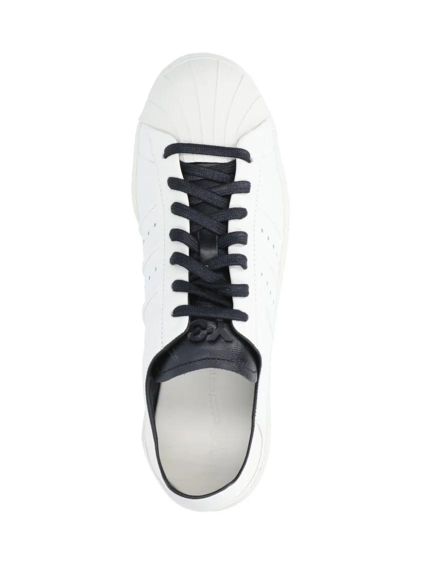 Thumbnail - Y-3 Low-Top Sneaker - Contrast-Detail White Leather Y-3 Superstar Sneake - Gr. 10_5 - in Weiß - für Damen