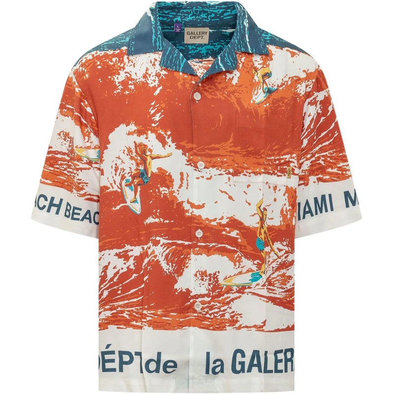 Gallery Dept. Legeres Oberteil Camicia Surf Wilson con Stampa orange