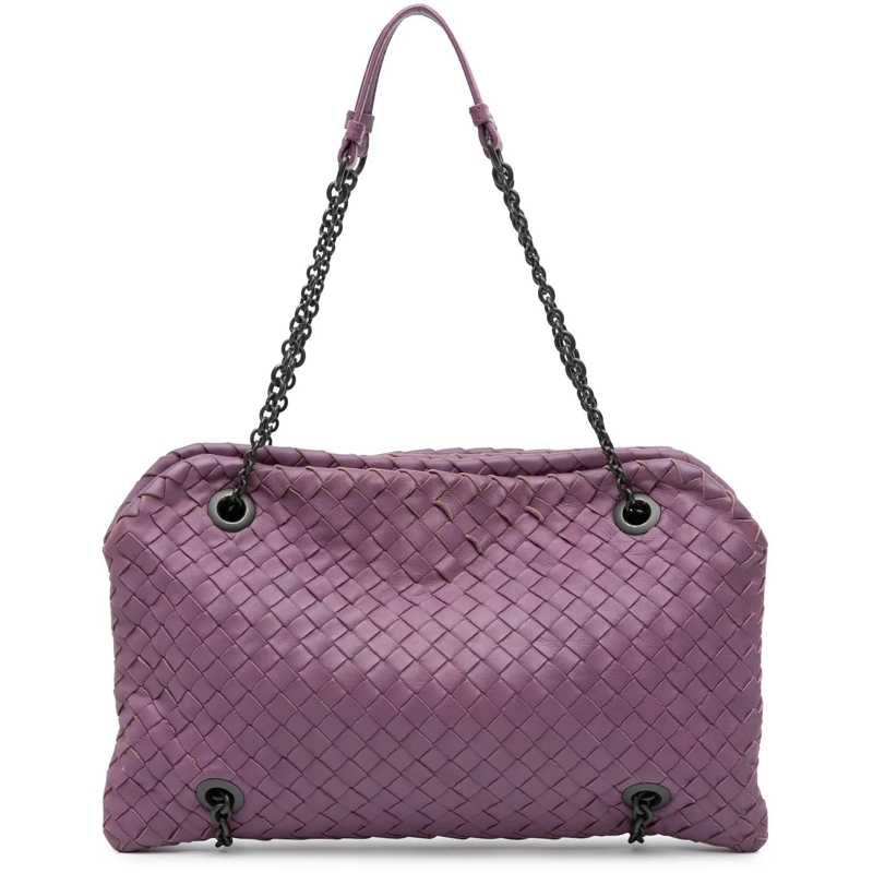 Bottega Veneta Schultertasche Nappa Intrecciato Duo Shoulder Bag lila