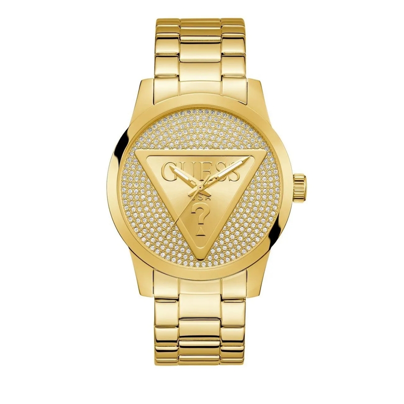 Guess Quarzuhr Quarz-Analoguhr Badge gold