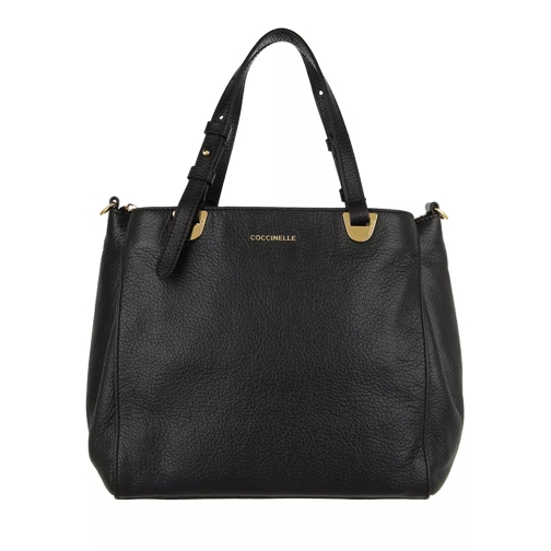 Coccinelle Handbag Grained Leather Noir Rymlig shoppingväska