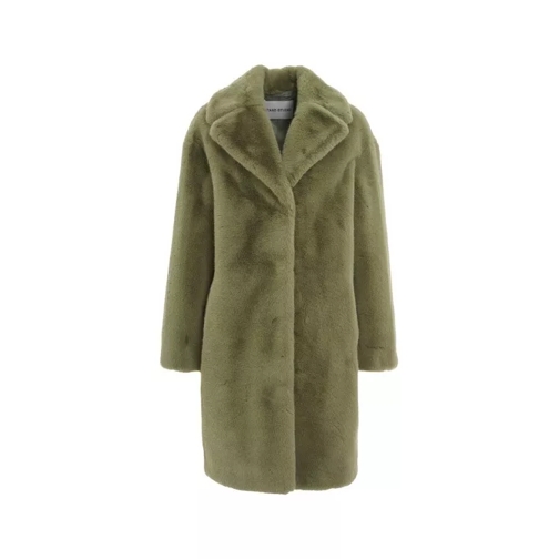 Stand Studio Faux Fur Teddy Coat "Camille" Green 