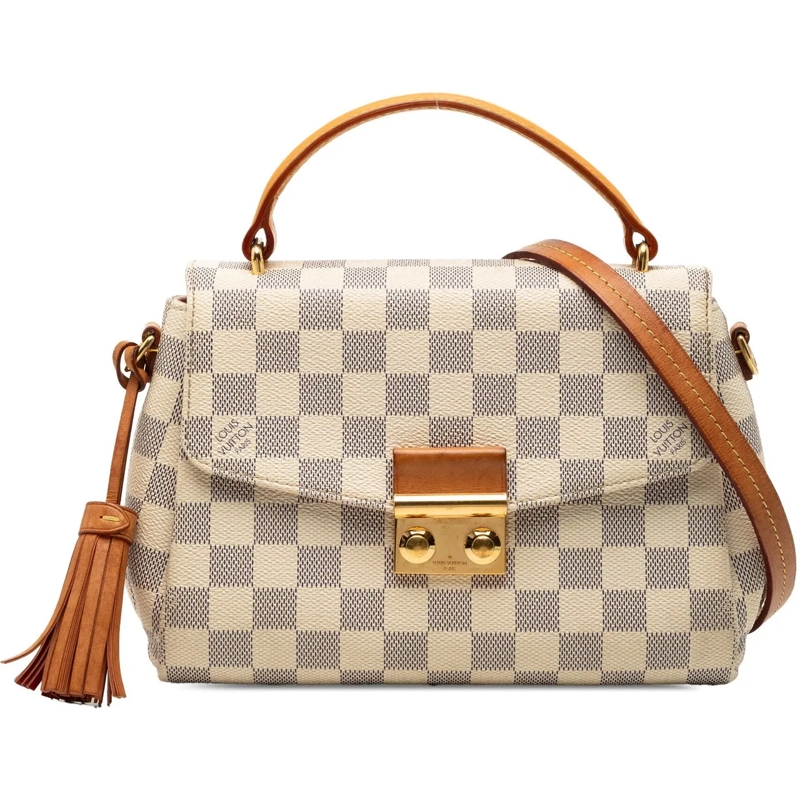 Louis Vuitton Schultertasche Damier Azur Croisette weiß
