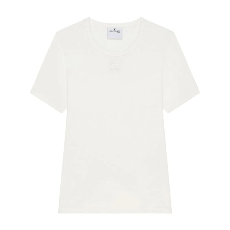 Courrèges T-Shirt White Crew Neck Top White