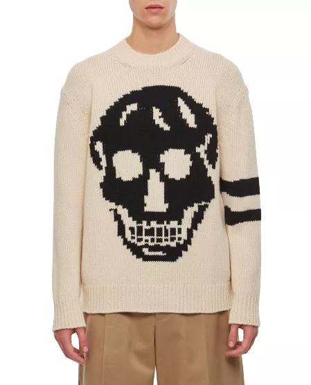 【送料&関税込】Alexander McQueen Skull Sweater Alexander McQueen Wax Flower Skull Sweater | Red | FARFETCH NO