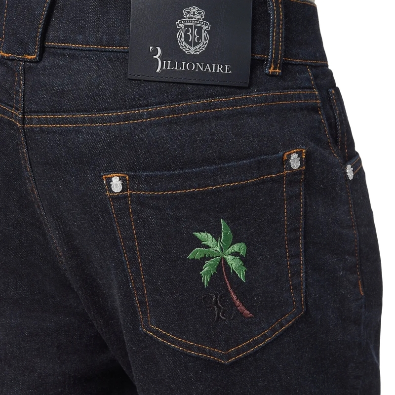 BILLIONAIRE Jeans mit geradem Bein Jeans Regular Fit Palms dunkel-blau(Image 4)